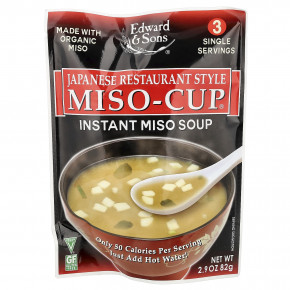 Edward & Sons, Miso-Cup®, ресторан в японском стиле, 3 порции, 82 г (2,9 унции) - описание