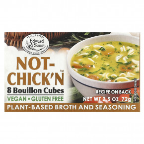 Edward & Sons, Not-Chick'n™, бульонные кубики, 8 шт. - описание | фото