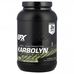EFX Sports, Karbolyn® Hydrate, лимон и лайм, 1856 г (4 фунта 1,5 унции) - описание