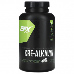EFX Sports, Kre-Alkalyn, 120 растительных капсул (750 мг на капсулу) - описание | фото