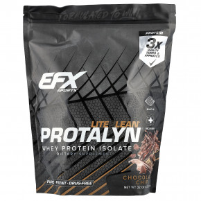 EFX Sports, Protalyn® изолят сывороточного протеина, шоколадная крошка, 907 г (2 фунта) - описание
