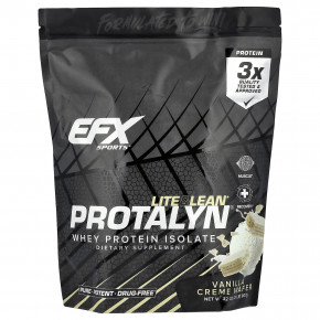 EFX Sports, Protalyn® изолят сывороточного протеина, вафли с ванильным кремом, 907 г (2 фунта) - описание