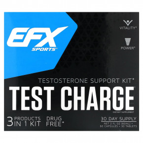 EFX Sports, Test Charge, набор для поддержки уровня тестостерона, 1 набор в Москве - eco-herb.ru | фото