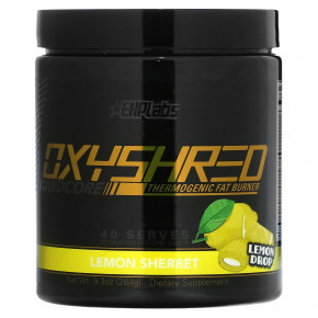 EHPlabs, OxyShred, Hardcore Thermogenic Fat Burner, лимонный щербет, 264 г (9,3 унции) в Москве - eco-herb.ru | фото