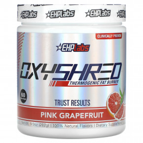 EHPlabs, Oxyshred Thermogenic Fat Burner, розовый грейпфрут, 282 г (9,9 унции) - описание