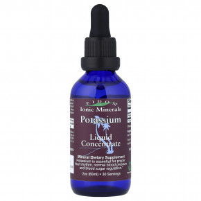 Eidon Ionic Minerals, жидкий концентрат калия, 60 мл (2 унции) - описание | фото