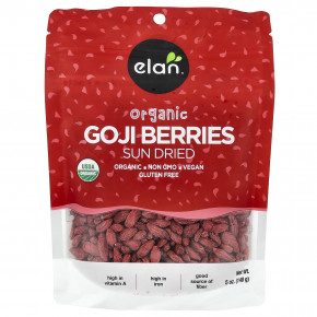 Elan, органические ягоды годжи, высушенные на солнце, 140 г (5 унций) - описание | фото