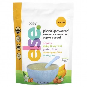 Else, Baby, Plant-Powered Almonds & Buckwheat Super Cereal, 6+ Months, Mango, 7 oz (198 g) в Москве - eco-herb.ru | фото