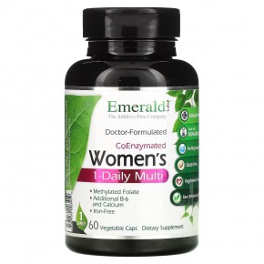 Emerald Laboratories, коферментный мультивитаминный комплекс для женщин, прием 1 раз в день, 30 вегетарианских капсул в Москве - eco-herb.ru | фото