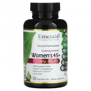 Emerald Laboratories, мультивитаминный комплекс для женщин от 45 лет, для приема 1 раз в день, коферментная формула, 30 вегетарианских капсул - описание