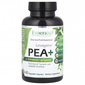 Emerald Laboratories, Levagen+® Pea+ with Enhanced LipiSperse®, 60 Vegetable Capsules - описание | фото