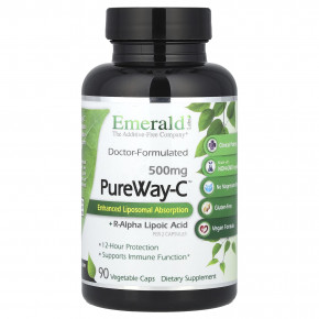 Emerald Laboratories, PureWay-C + R-альфа-липоевая кислота, 500 мг, 90 вегетарианских капсул (250 мг в 1 капсуле) в Москве - eco-herb.ru | фото