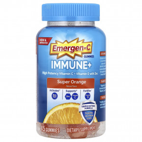 Emergen-C, Immune+, жевательные таблетки, со вкусом апельсина, 45 жевательных таблеток в Москве - eco-herb.ru | фото