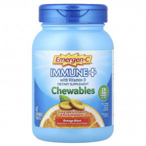 Emergen-C, Immune Plus® с витамином D, апельсин, 42 жевательные таблетки в Москве - eco-herb.ru | фото