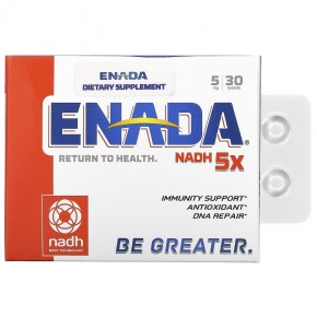 ENADA, NADH 5x, 5 мг, 30 таблеток в Москве - eco-herb.ru | фото