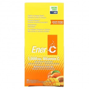 Ener-C, Bubbly, мультивитаминная смесь для напитков, персик и манго, 30 пакетиков по 9,64 г (0,3 унции) в Москве - eco-herb.ru | фото