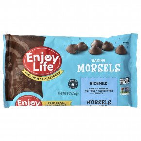 Enjoy Life Foods, Baking Morsels, рисовое молоко, 255 г (9 унций) - описание | фото