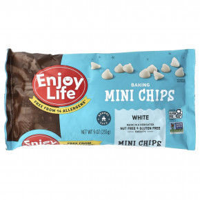 Enjoy Life Foods, Белые чипсы для выпечки, 255 г (9 унций) - описание | фото