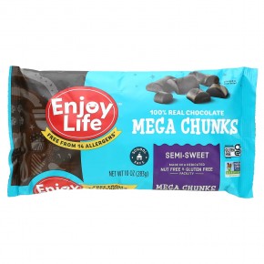 Enjoy Life Foods, Mega Chunks, полусладкий шоколад, 283 г (10 унций) в Москве - eco-herb.ru | фото