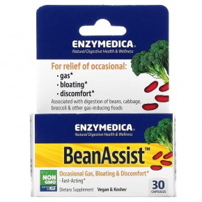 Enzymedica, BeanAssist, 30 капсул в Москве - eco-herb.ru | фото