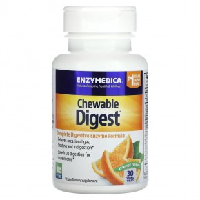 Enzymedica, Chewable Digest, апельсин, 30 жевательных таблеток в Москве - eco-herb.ru | фото