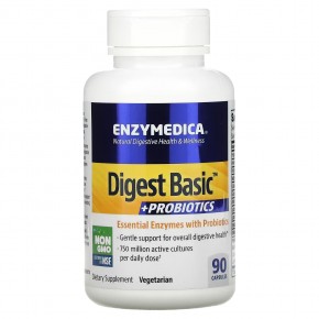 Enzymedica, Digest Basic с пробиотиками, 90 капсул - описание