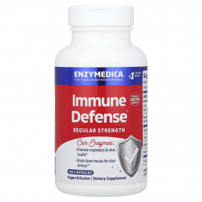 Enzymedica, Immune Defense®, с обычной силой действия, 180 капсул - описание | фото