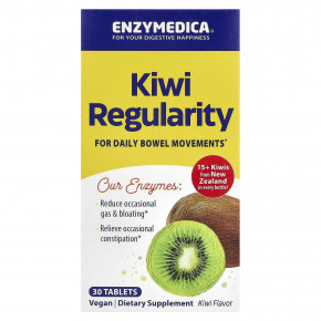 Enzymedica, Kiwi Regularity, киви, 600 мг, 30 таблеток (300 мг на таблетку) в Москве - eco-herb.ru | фото