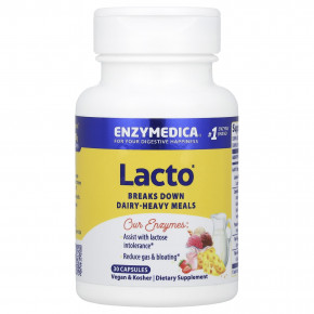 Enzymedica, Lacto®, 30 капсул - описание