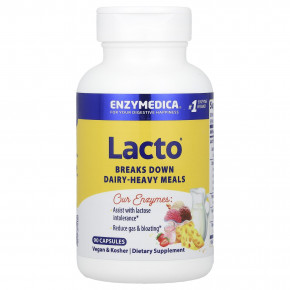 Enzymedica, Lacto®, 90 капсул - описание