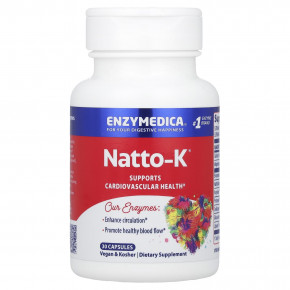 Enzymedica, Natto-K®, 30 капсул - описание