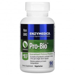 Enzymedica, Pro-Bio, пробиотик гарантированного действия, 90 капсул - описание