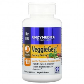 Enzymedica, VeggieGest, 90 капсул - описание