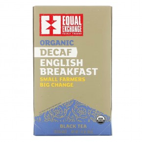 Equal Exchange, Organic Decaf English Breakfast, черный чай, 20 чайных пакетиков, 40 г (1,41 унции) - описание