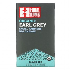 Equal Exchange, Organic Earl Grey, черный чай, 20 чайных пакетиков, 40 г (1,41 унции) - описание