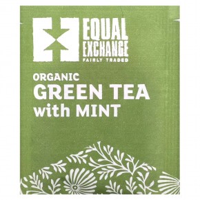 Equal Exchange, Organic Mint Green, зеленый чай, 20 чайных пакетиков, 40 г (1,41 унции) в Москве - eco-herb.ru | фото