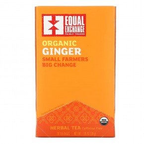 Equal Exchange, Органический имбирь, травяной чай, без кофеина, 20 чайных пакетиков, 30 г (1,05 унции) - описание