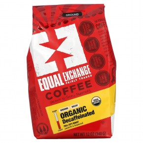 Equal Exchange, органический кофе, молотый, полная городская обжарка, без кофеина, 340 г (12 унций) - описание