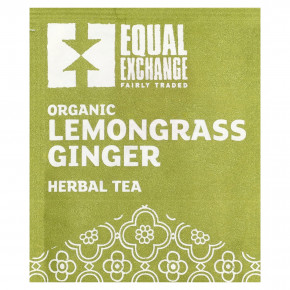 Equal Exchange, органический лемонграсс и имбирь, травяной чай, без кофеина, 20 чайных пакетиков, 30 г (1,05 унции) в Москве - eco-herb.ru | фото