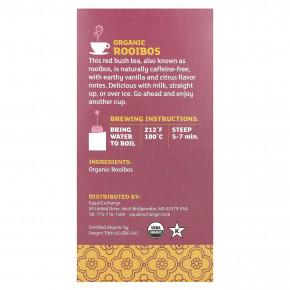 Equal Exchange, органический травяной чай ройбуш, без кофеина, 20 чайных пакетиков, 40 г (1,41 унции) в Москве - eco-herb.ru | изображение Equal Exchange, органический травяной чай ройбуш, без кофеина, 20 чайных пакетиков, 40 г (1,41 унции) в Москве - eco-herb.ru | фото