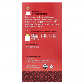 Equal Exchange, органический травяной чай с гибискусом, без кофеина, 20 чайных пакетиков, 40 г (1,41 унции) в Москве - eco-herb.ru | фото