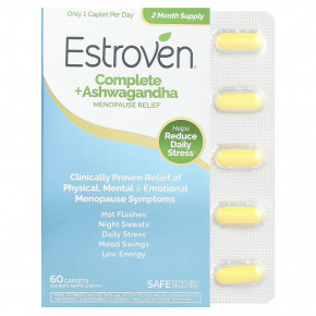 Estroven, Complete iHerb, средство для поддержки при менопаузе, с ашвагандой, 60 капсул - подробнее Estroven, Complete iHerb, средство для поддержки при менопаузе, с ашвагандой, 60 капсул - описание
