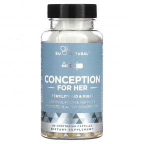 Eu Natural, Conception for Her, мультивитамины для поддержки женской фертильности, 60 вегетарианских капсул в Москве - eco-herb.ru | фото