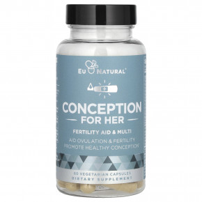 Eu Natural, Conception for Her, мультивитамины для поддержки женской фертильности, 60 вегетарианских капсул - описание | фото