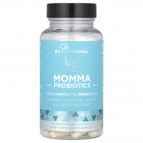 Eu Natural, Momma Probiotics, пре- и послеродовые пробиотики, 30 вегетарианских капсул в Москве - eco-herb.ru | фото