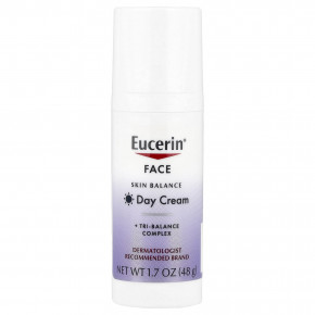 Eucerin, дневной крем для лица, баланс кожи, 48 г (1,7 унции) - описание | фото