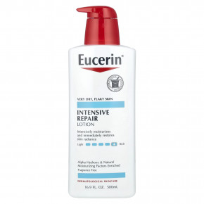 Eucerin, интенсивный восстанавливающий лосьон, без отдушки, 500 мл (16,9 жидк. унции) - описание | фото