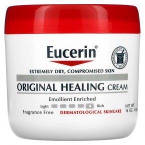 Eucerin, оригинальный заживляющий крем для очень сухой и поврежденной кожи, без отдушек, 454 г (16 унций) в Москве - eco-herb.ru | фото