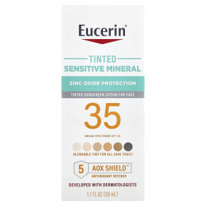 Eucerin, оттеночный минеральный солнцезащитный лосьон для чувствительной кожи, SPF 35, 50 мл (1,7 жидк. унции) в Москве - eco-herb.ru | фото