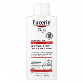 Eucerin, средство от экземы, для детей, крем и гель для душа, 400 мл (13,5 жидк. унции) - описание | фото
